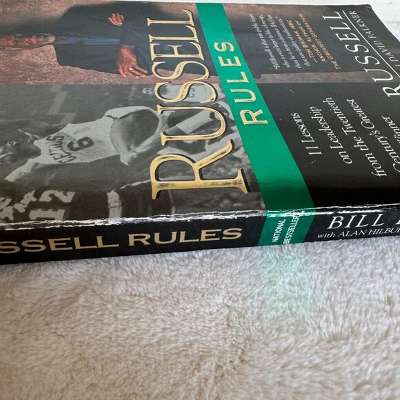 Bill Russell Celtics Legend Signed Autograph Russell Rules Book (To Dan), Rare - Picture 11 of 16